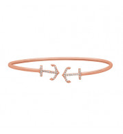 Jewelmi Custom 14k Rose Gold Diamond Bangle Bracelet