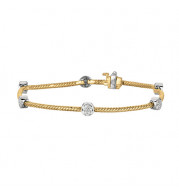 Jewelmi Custom 14k Two Tone Gold Diamond Bracelet