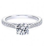 Gabriel & Co. 14k White Gold Contemporary Straight Engagement Ring - ER12291R3W44JJ