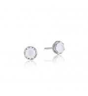 Tacori Sterling Silver Crescent Crown Gemstone Stud Earring - SE24003