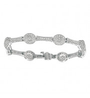 Jewelmi Custom 14k White Gold Diamond Bracelet