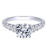 Gabriel & Co. 14k White Gold Contemporary Straight Engagement Ring - ER11737R6W44JJ