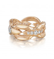 Tacori 18k Rose Gold The Ivy Lane Diamond Men's Ring - SR186P