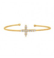 Jewelmi Custom 14k Yellow Gold Diamond Bangle Bracelet