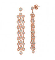 Jewelmi Custom 14k Rose Gold Diamond Earrings
