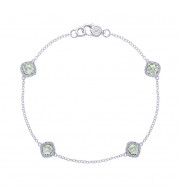 Tacori Sterling Silver Crescent Embrace Gemstone Women's Bracelet - SB22812