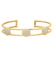 Jewelmi Custom 14k Yellow Gold Diamond Bangle Bracelet