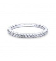 Gabriel & Co. 14k White Gold Contemporary Anniversary Wedding Band - WB12664R4W44JJ