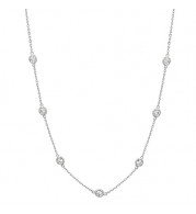 Jewelmi Custom 14k White Gold Diamond Necklace