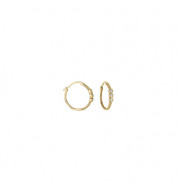 Jewelmi Custom 14k Yellow Gold Diamond Hoop Earrings