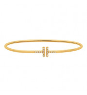Jewelmi Custom 14k Yellow Gold Diamond Bangle Bracelet