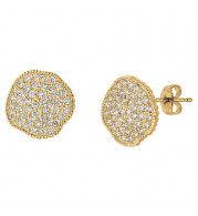 Jewelmi Custom 14k Yellow Gold Diamond Earrings