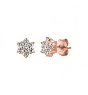 Jewelmi Custom 14k Rose Gold Diamond Earrings