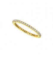 Jewelmi Custom 14k Yellow Gold Diamond Eternity Wedding Band