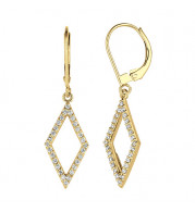 Jewelmi Custom 14k Yellow Gold Diamond Earrings
