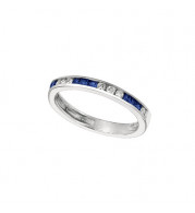 Jewelmi Custom 14k White Gold Sapphire Diamond Ring