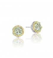 Tacori Sterling Silver and 18k Yellow Gold Crescent Crown Gemstone Stud Earring - SE105Y12