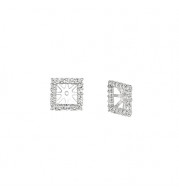 Jewelmi Custom 14k White Gold Diamond Earrings