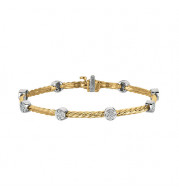 Jewelmi Custom 14k Two Tone Gold Diamond Bracelet
