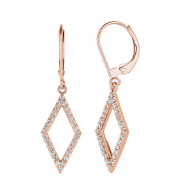 Jewelmi Custom 14k Rose Gold Diamond Earrings