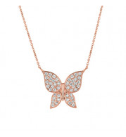 Jewelmi Custom 14k Rose Gold Diamond Necklace