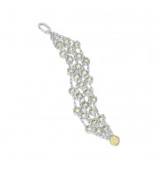 Tacori Sterling Silver Crescent Crown Gemstone Women's Bracelet - SB100Y12