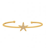 Jewelmi Custom 14k Yellow Gold Diamond Bangle Bracelet