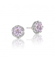 Tacori Sterling Silver Crescent Crown Gemstone Stud Earring - SE10513
