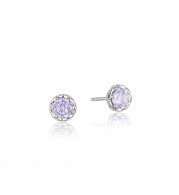 Tacori Sterling Silver Crescent Crown Gemstone Stud Earring - SE24013