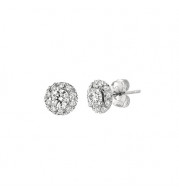 Jewelmi Custom 14k White Gold Diamond Earrings