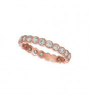 Jewelmi Custom 14k Rose Gold Diamond Anniversary Band