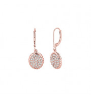 Jewelmi Custom 14k Rose Gold Diamond Earrings
