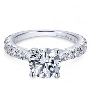 Gabriel & Co. 14k White Gold Contemporary Straight Engagement Ring - ER12293R6W44JJ