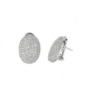 Jewelmi Custom 14k White Gold Diamond Earrings