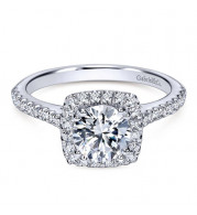 Gabriel & Co. 14k White Gold Contemporary Halo Engagement Ring - ER8152W44JJ