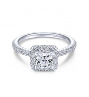 Gabriel & Co. 14k White Gold Contemporary Halo Engagement Ring - ER13907S3W44JJ