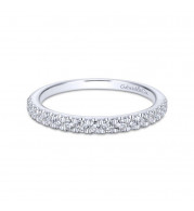 Gabriel & Co. 14k White Gold Contemporary Anniversary Wedding Band - WB13885E4W44JJ