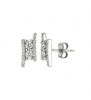 Jewelmi Custom 14k White Gold Diamond Earrings