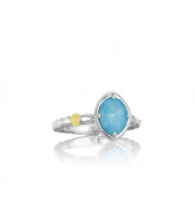 Tacori Sterling Silver Gemma Bloom Gemstone Men's Ring - SR13405