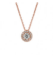 Jewelmi Custom 14k Rose Gold Diamond Necklace