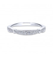 Gabriel & Co. 14k White Gold Victorian Diamond Wedding Band - WB11312S2W44JJ