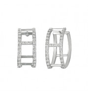 Jewelmi Custom 14k White Gold Diamond Earrings