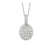 Jewelmi Custom 14k White Gold Diamond Necklace