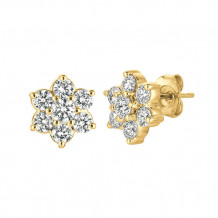 Jewelmi Custom 14k Yellow Gold Diamond Earrings