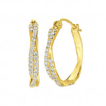 Jewelmi Custom 14k Yellow Gold Diamond Earrings