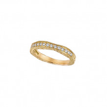 Jewelmi Custom 14k Yellow Gold Curved Diamond Wedding Band