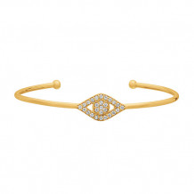 Jewelmi Custom 14k Yellow Gold Diamond Bangle Bracelet