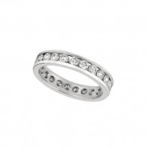 Jewelmi Custom 14k White Gold Diamond Eternity Wedding Band