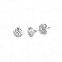 Jewelmi Custom 14k White Gold Diamond Earrings
