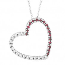 Jewelmi Custom 14k White Gold Sapphire Diamond Necklace